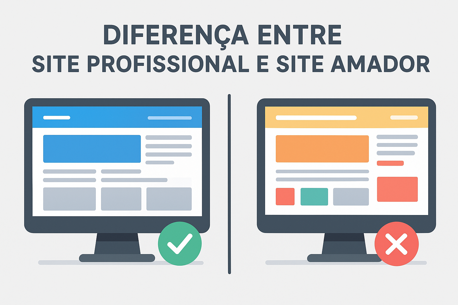 Diferença entre site profissional e site amador